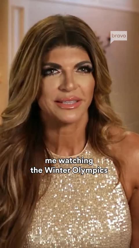 Instagram post by @teresagiudice for Peacock. Caption reads: [...] #WinterOlympics are streaming now on....