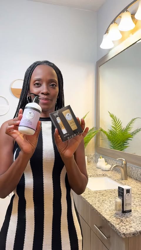 Instagram post by @lele_meerah_ for Dionis Goat Milk Skincare. Caption reads: [...] for us. 🤍 I’ve been using Dionis Goat Milk....