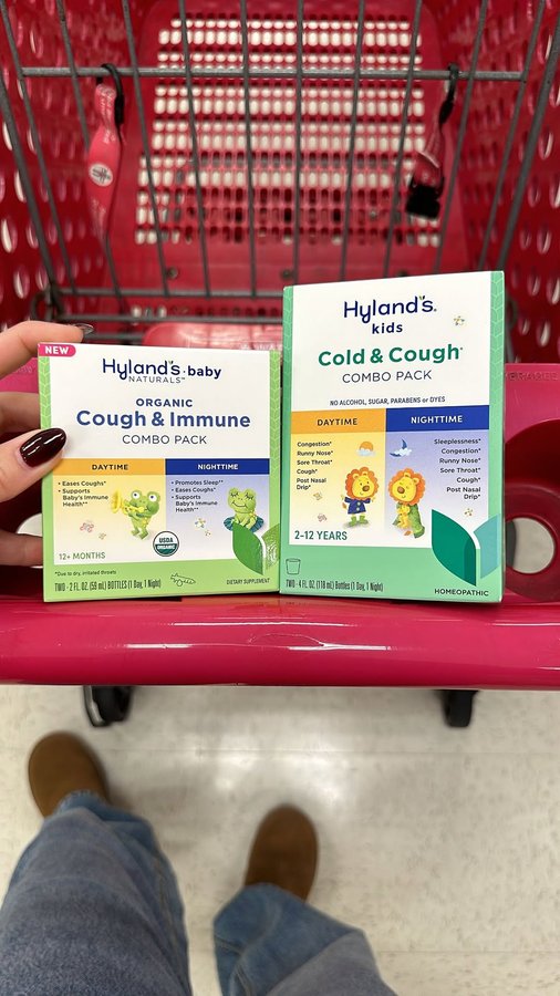 Instagram post by @shesattarget for Hyland's Naturals. Caption reads: Moms, your reminder that @Hylandnaturals the #1....