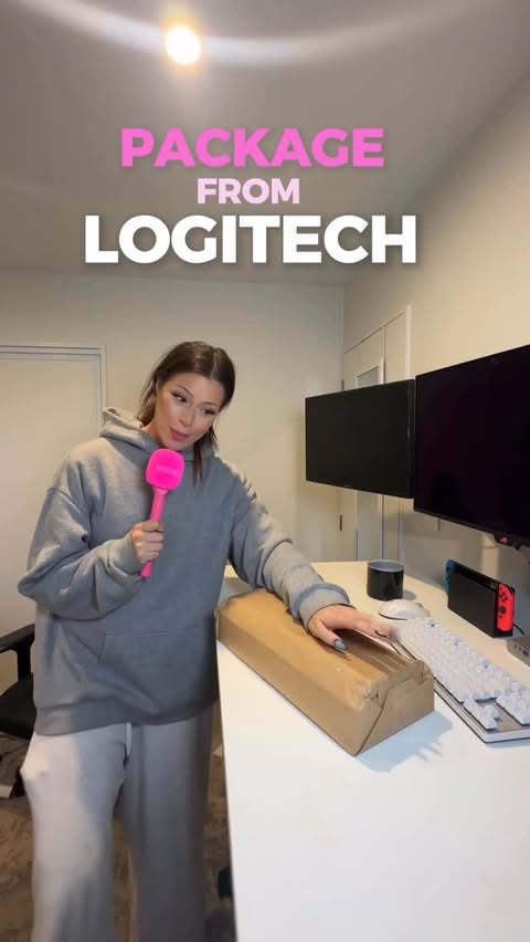 Instagram post by @karveyyyy for Logitech G. Caption reads: Let’s do a cozy desk refresh! @logitechg....