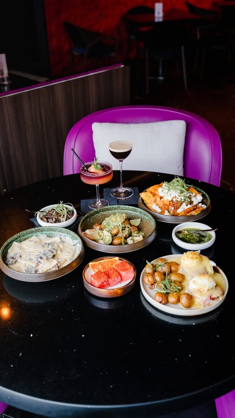 Instagram post by @aura_thecocktailbar for Date Night. Caption reads: (ad) There’s a new place to grab brunch in....