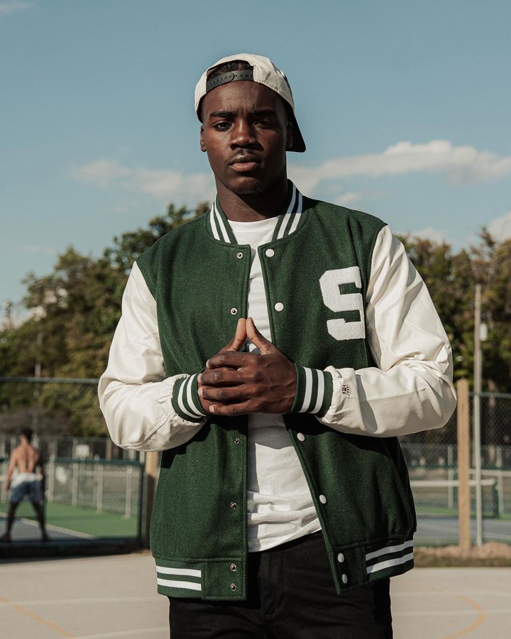 Instagram post by @nickmarsh_11 for Homefield Apparel. Caption reads: @homefieldapparel just dropped some heat - Varsity....