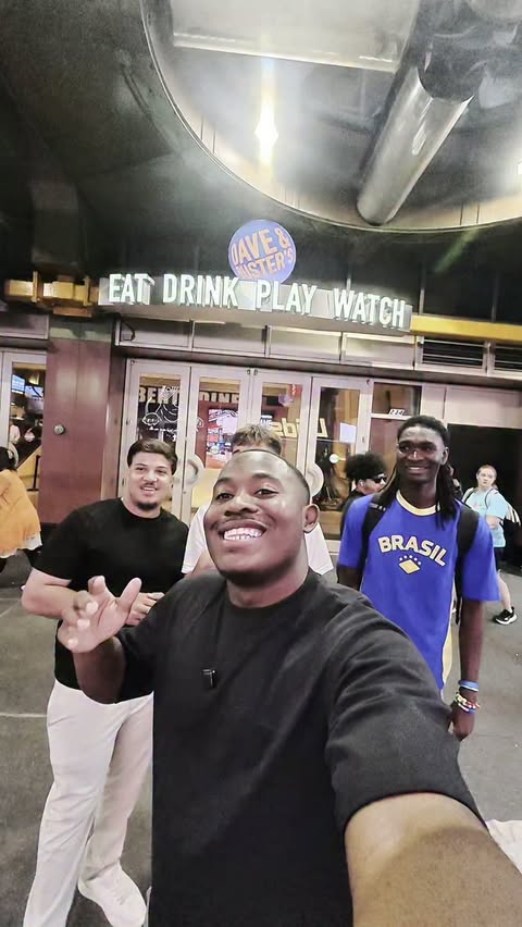 Instagram post by @alfardy.ig for Dave & Buster's. Caption reads: @daveandbusters is my favorite place to catch all....
