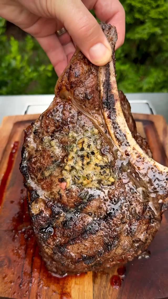 Instagram post by @bacusbbq for Golden Steer. Caption reads: These ribeyes from @goldensteer were off the....