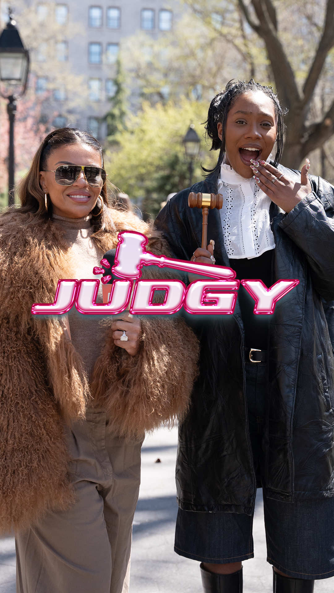 TikTok post by @judgyseries for Peacock TV. Caption reads: Never say anything over the phone that you can't....