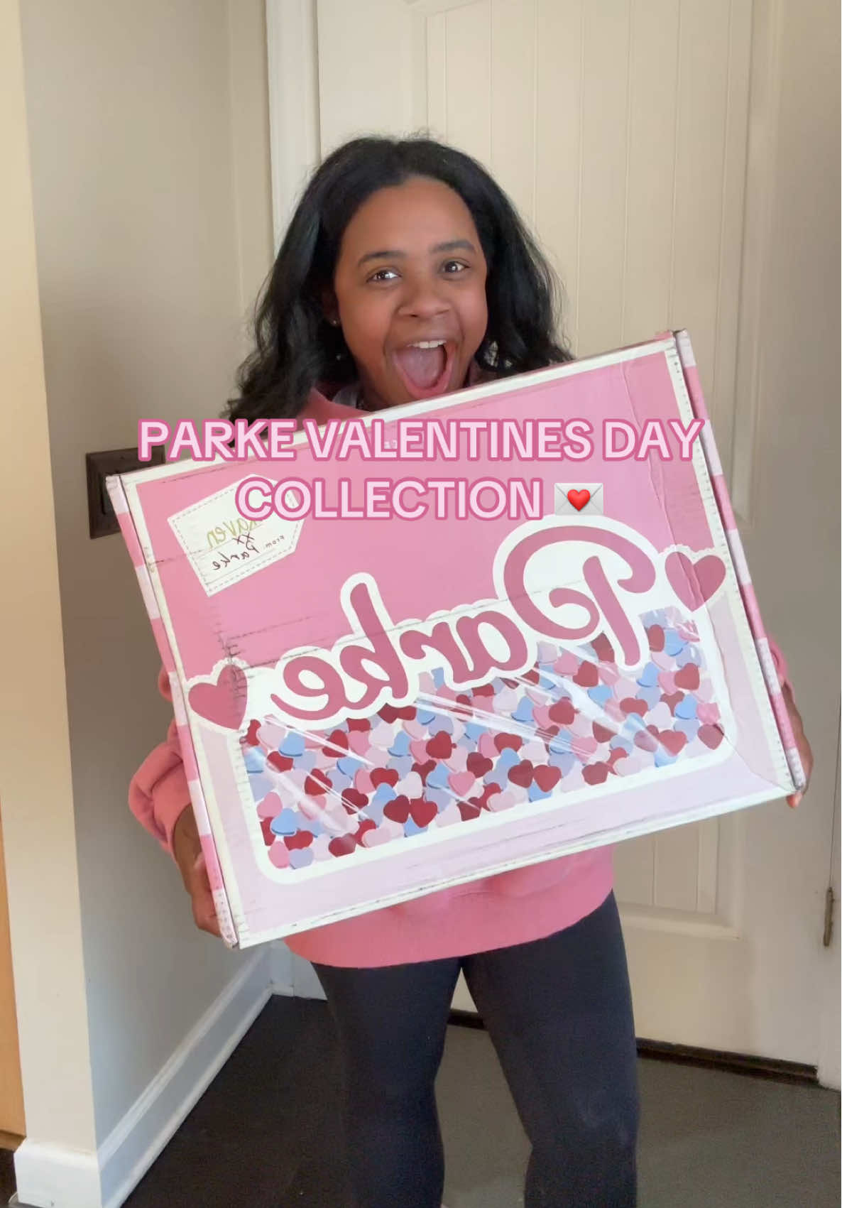 TikTok post by @raveypavey for Parke. Caption reads: ITS HERE!!!!! Am i dreaming?!?! @chelsea parke....