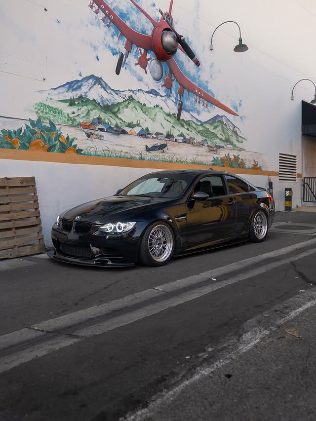 Instagram post by @sloww_m3 for BlackVue. Caption reads: [...] off the e88s sponsors: @carbonklasse....