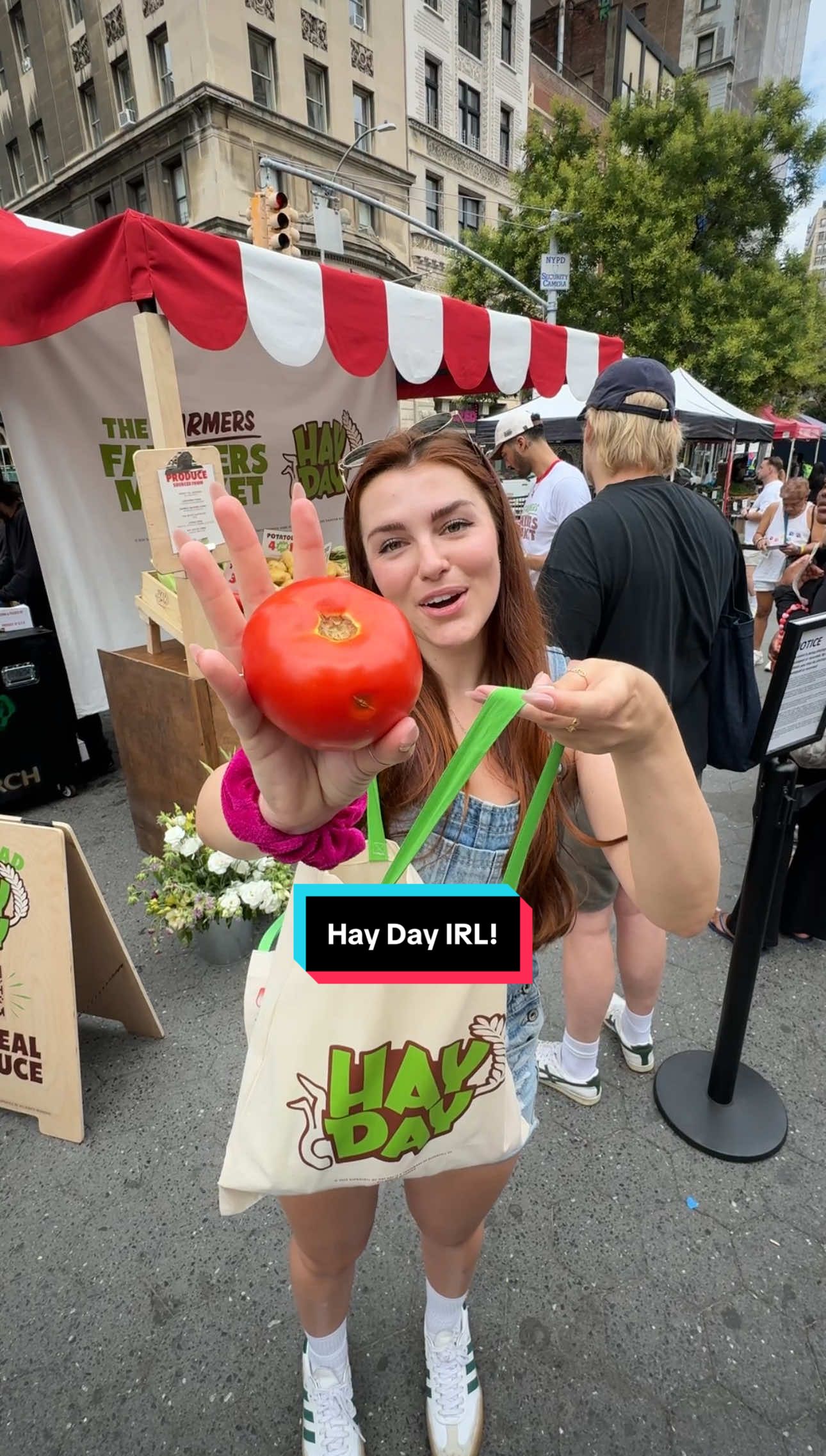 TikTok post by @karissaeats for Supercell. Caption reads: #Ad Everything I ate playing @Hay Day in real....