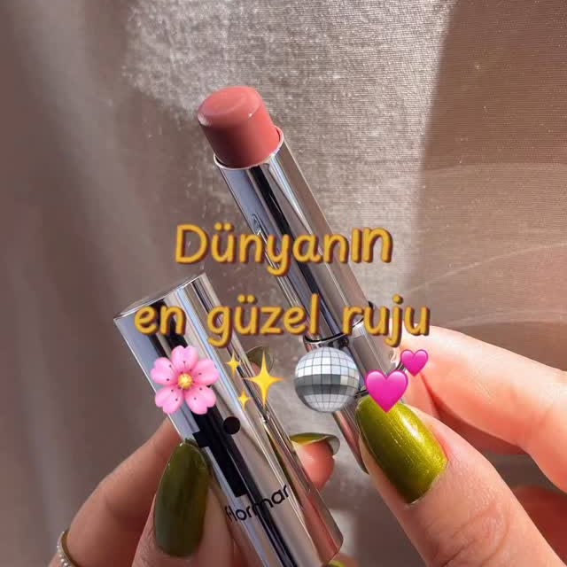 Instagram post by @bileklikdeljsi for Flormar. Caption reads: Flormar‘ın sheer up rujunu sonunda denedim🤌🏻✨💕....