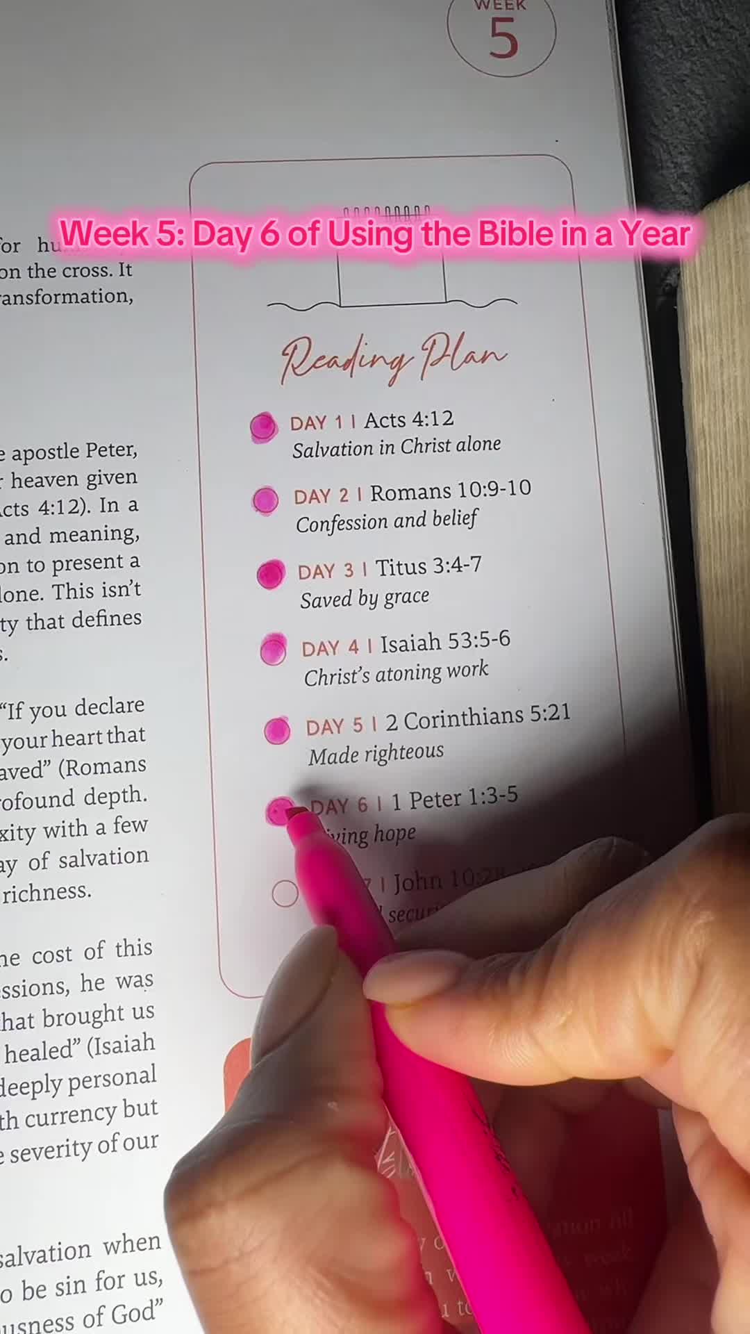 TikTok post by @typicallyshadaa for Spiral Bible. Caption reads: [...] Day 6 of Using the Bible in a year.....