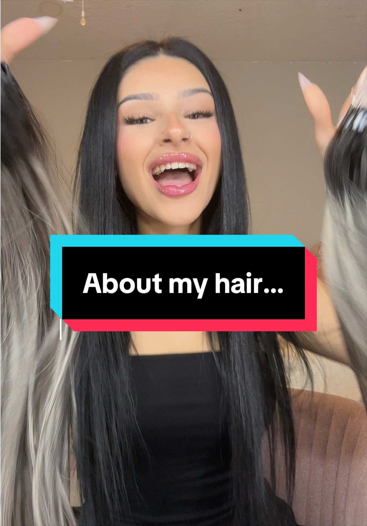 TikTok post by @espinozaadi for Moresoo Hair. Caption reads: [...] them if you want baddie hair😏💅🏻 @MORESOO....