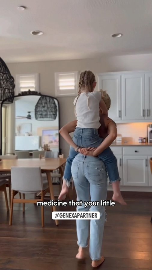 Instagram post by @caitlynneier for Genexa. Caption reads: #ad Hate to break to you moms but cold and flu....