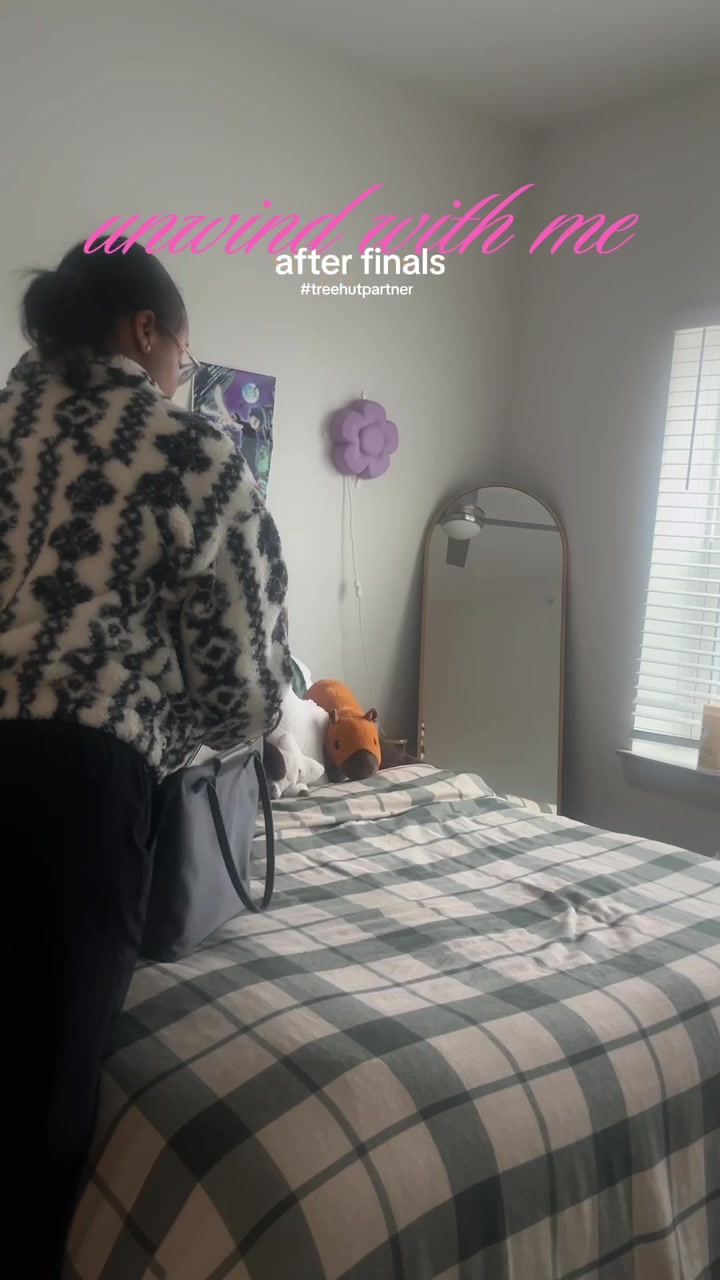 TikTok post by @avagenn for Treehut. Caption reads: it's snow nice to finally unwind thanks to @Tree....