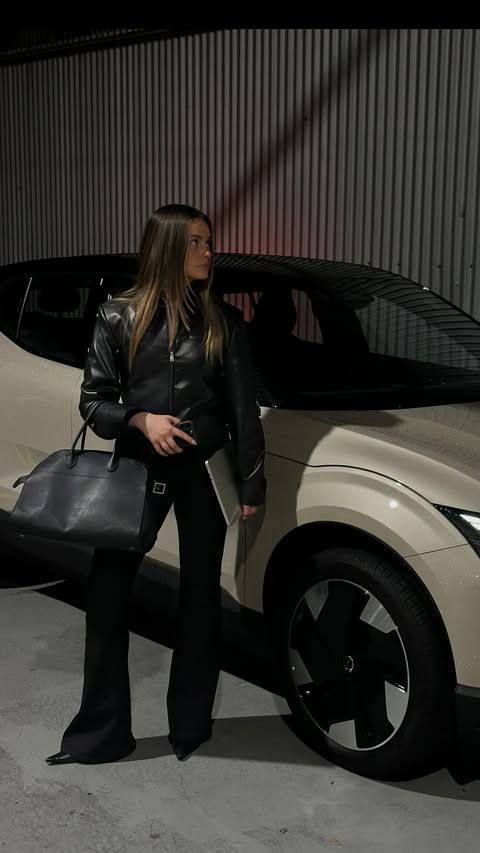Instagram post by @chlogeraerts for Volvo Cars. Caption reads: all roads lead to another outfit change in my....