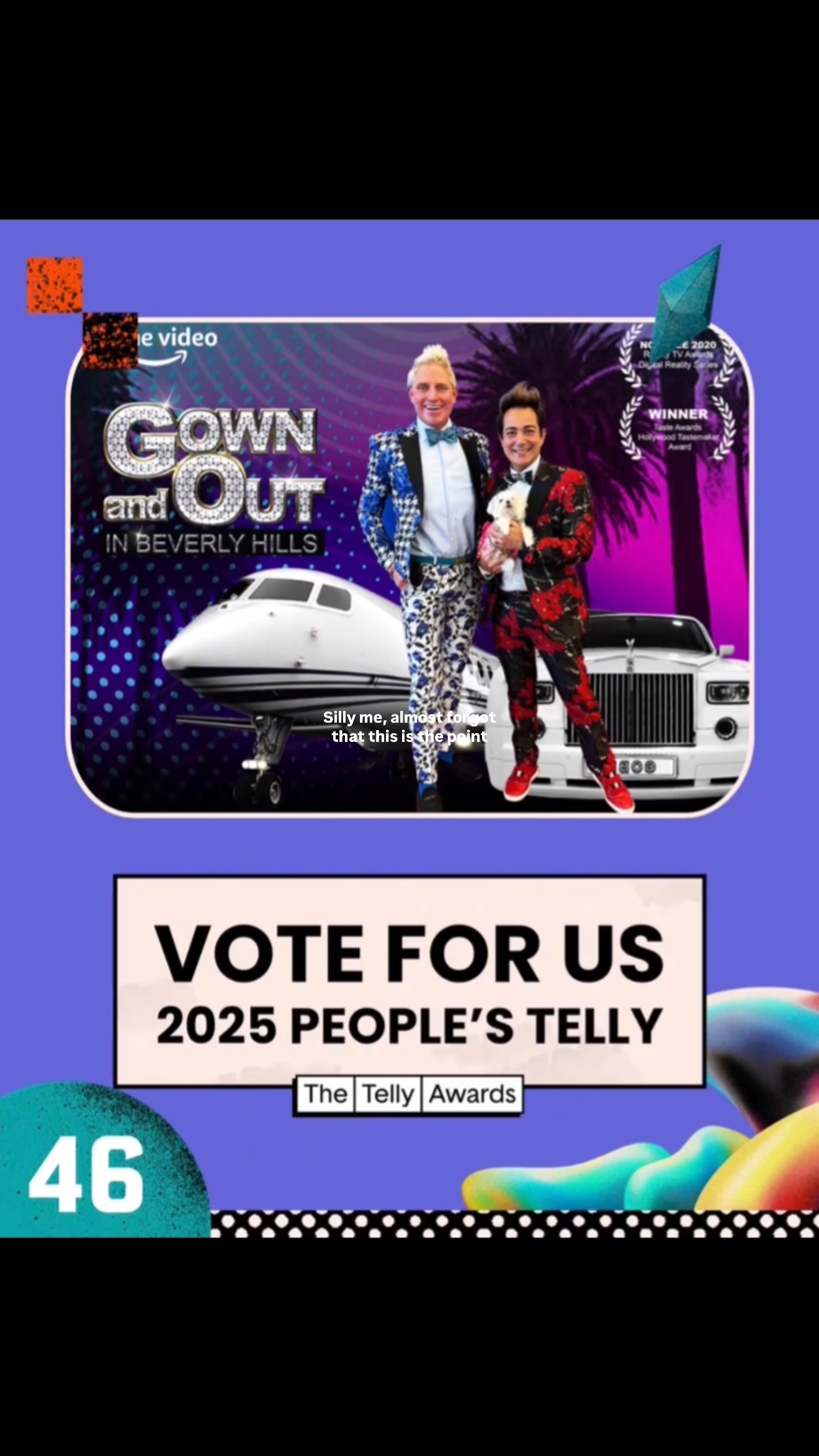 Instagram post by @gownandoutbh for Pandora. Caption reads: TODAY IS THE LAST DAY TO VOTE US THRU TO....