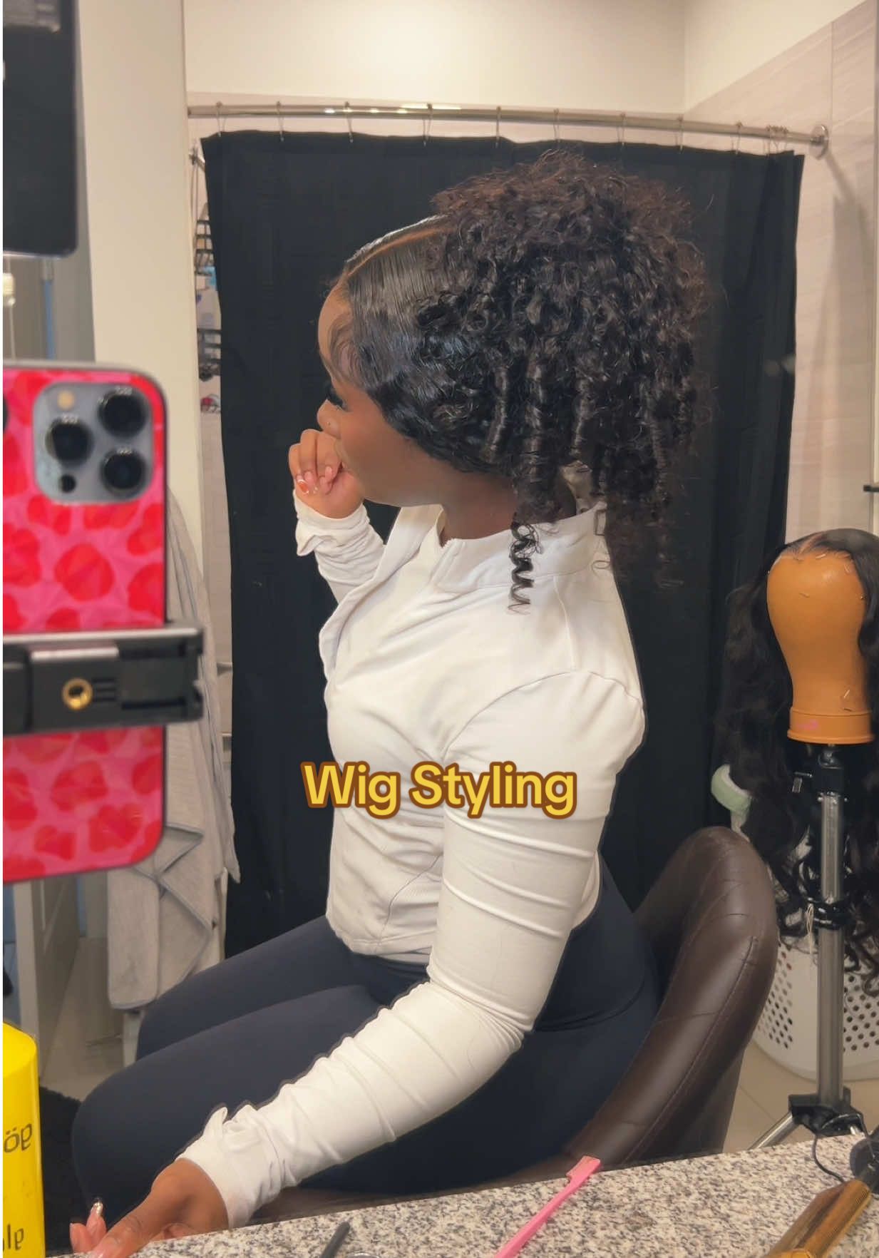 TikTok post by @thedollanaria for OQHAIR. Caption reads: @OQHAIR ATEEEE with this little 1 2😍😍😍 100%....