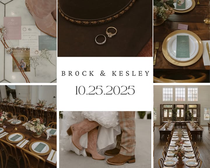 Instagram post by @the.leroys for Boot Barn. Caption reads: Kesley and Brock’s wedding was stunning from start....