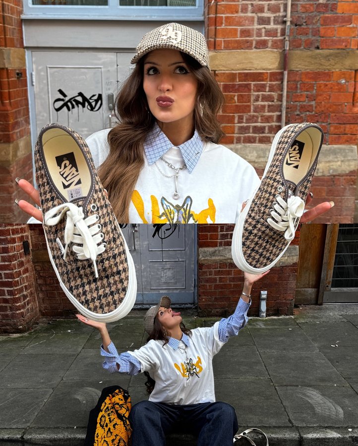 Instagram post by @elliee.rob for size. Caption reads: [...] myself around shoes 👟🏃 @vans_europe....