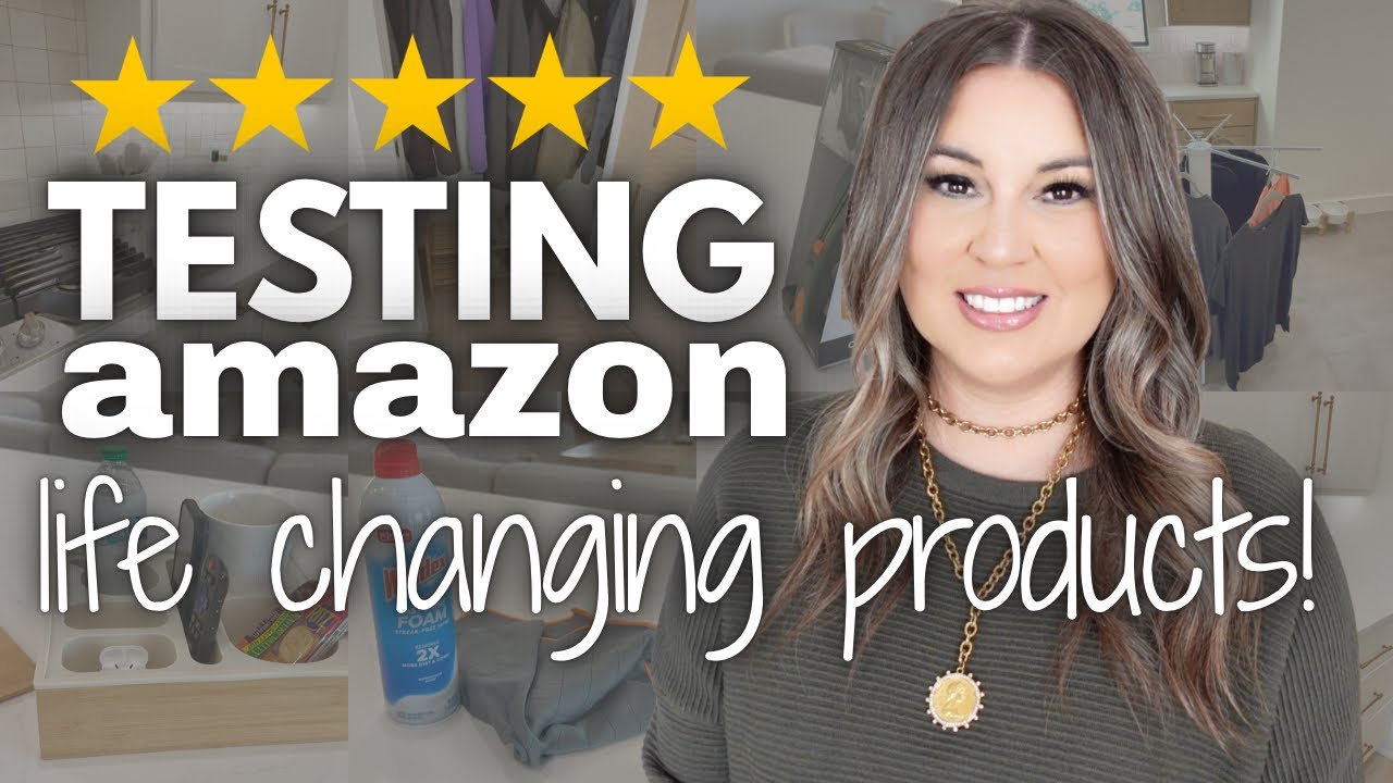 YouTube post by @TilVacuumDoUsPart for Boutique Rugs. Caption reads: TESTING LIFE CHANGING AMAZON PRODUCTS | AMAZON....