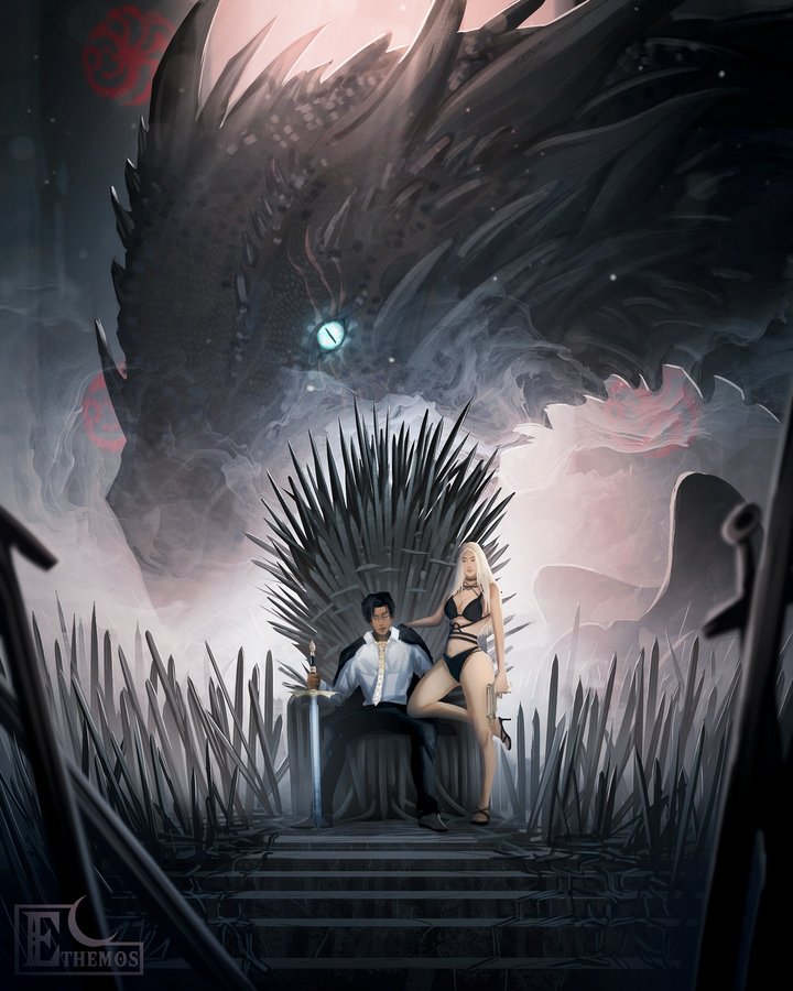 Instagram post by @iamashokmaurya for HBO. Caption reads: [...] #GameofThrones #IronThrone #HBO #GOT #HOTD....