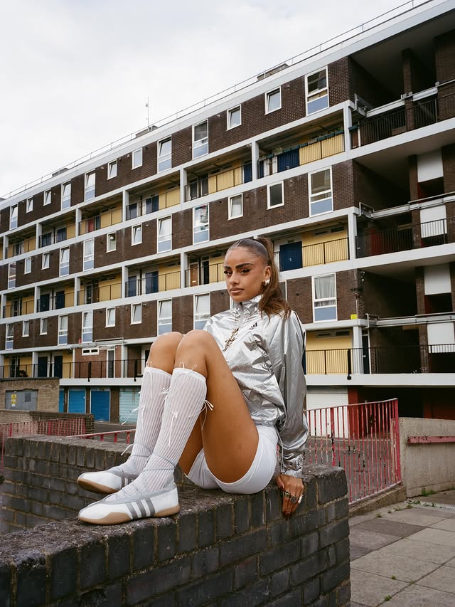 Instagram post by @mayashabann for adidas. Caption reads: Taekwondo on feet, @adidas on repeat @adidasuk....
