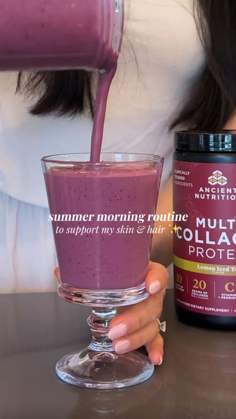 Instagram post by @healthienut for Ancient Nutrition. Caption reads: [...] > ☀️✨ I have been loving adding....
