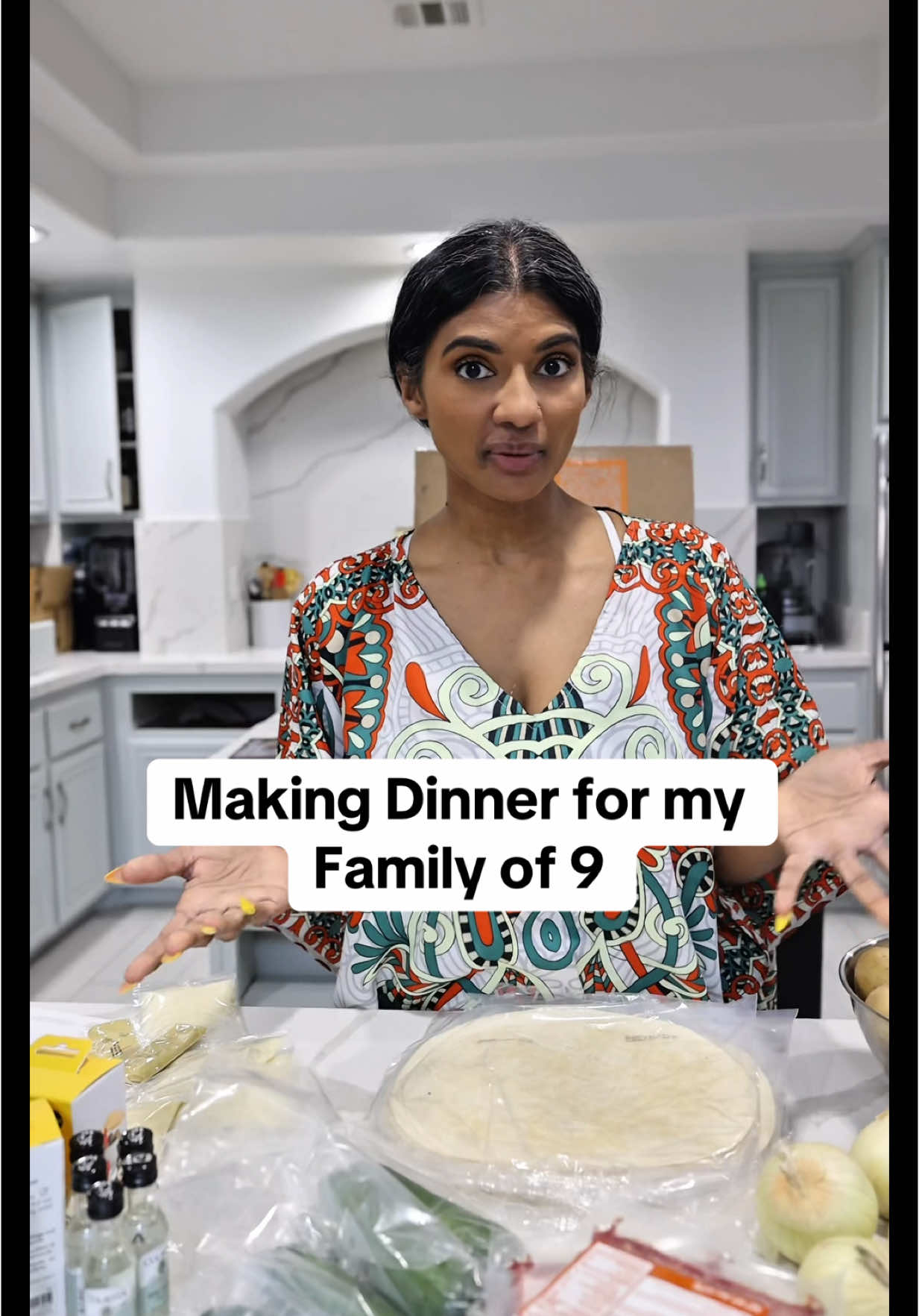 TikTok post by @mzkora for EveryPlate. Caption reads: Made the cheeseburger crunchy wrap with help from....