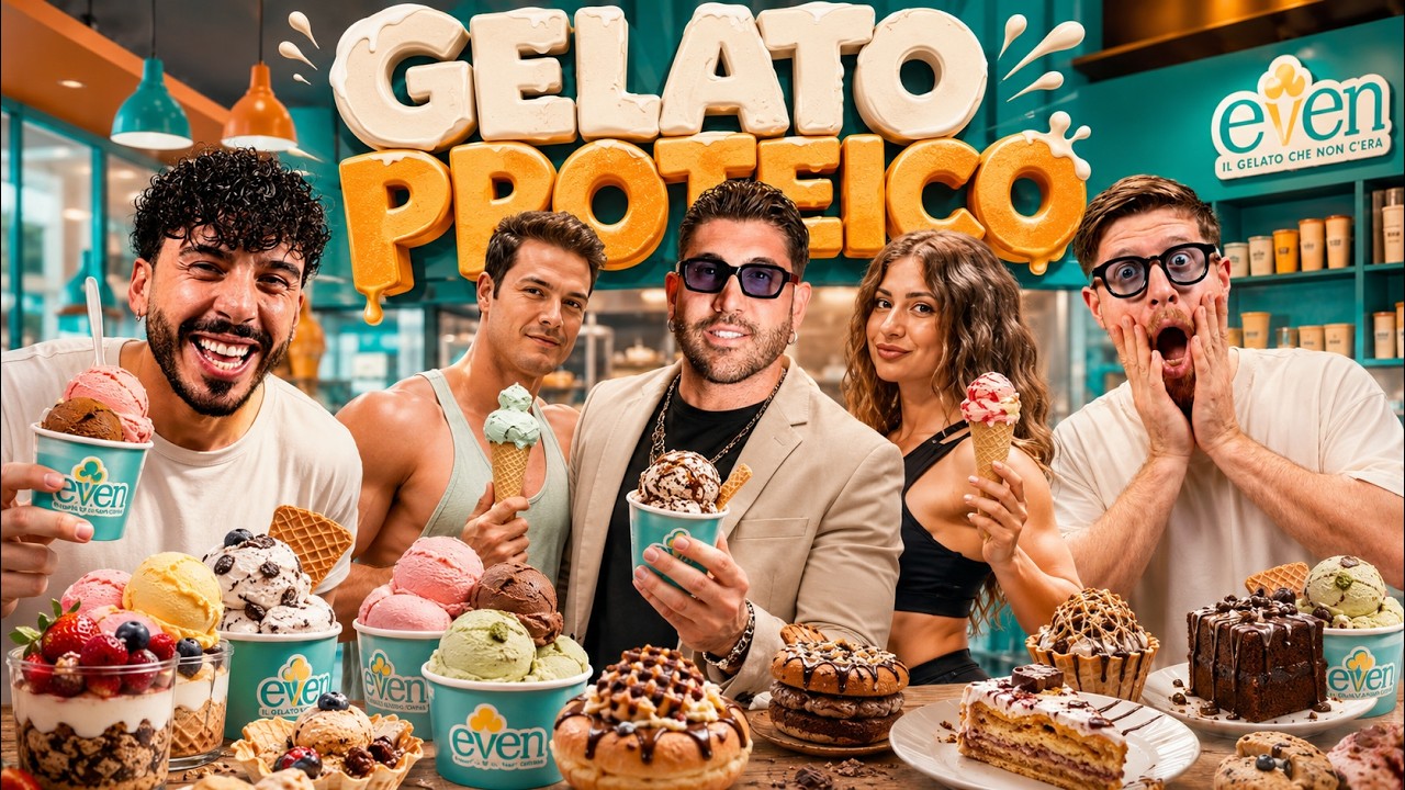 YouTube post by @RiccardoDose94 for TM Trade. Caption reads: WE’RE TRYING STEVEN BASALARI’S NEW ICE CREAM SHOP....