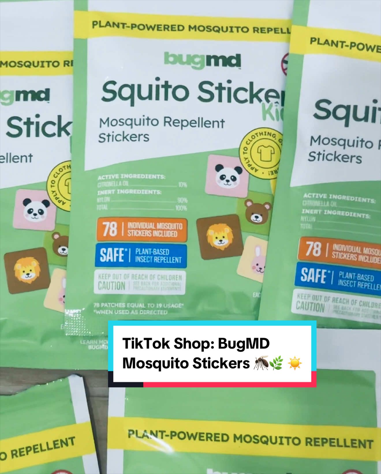 TikTok post by @vibewithmiiimiii for BugMD. Caption reads: @Bug MD @BugMD Keep the mosquitoes away without....