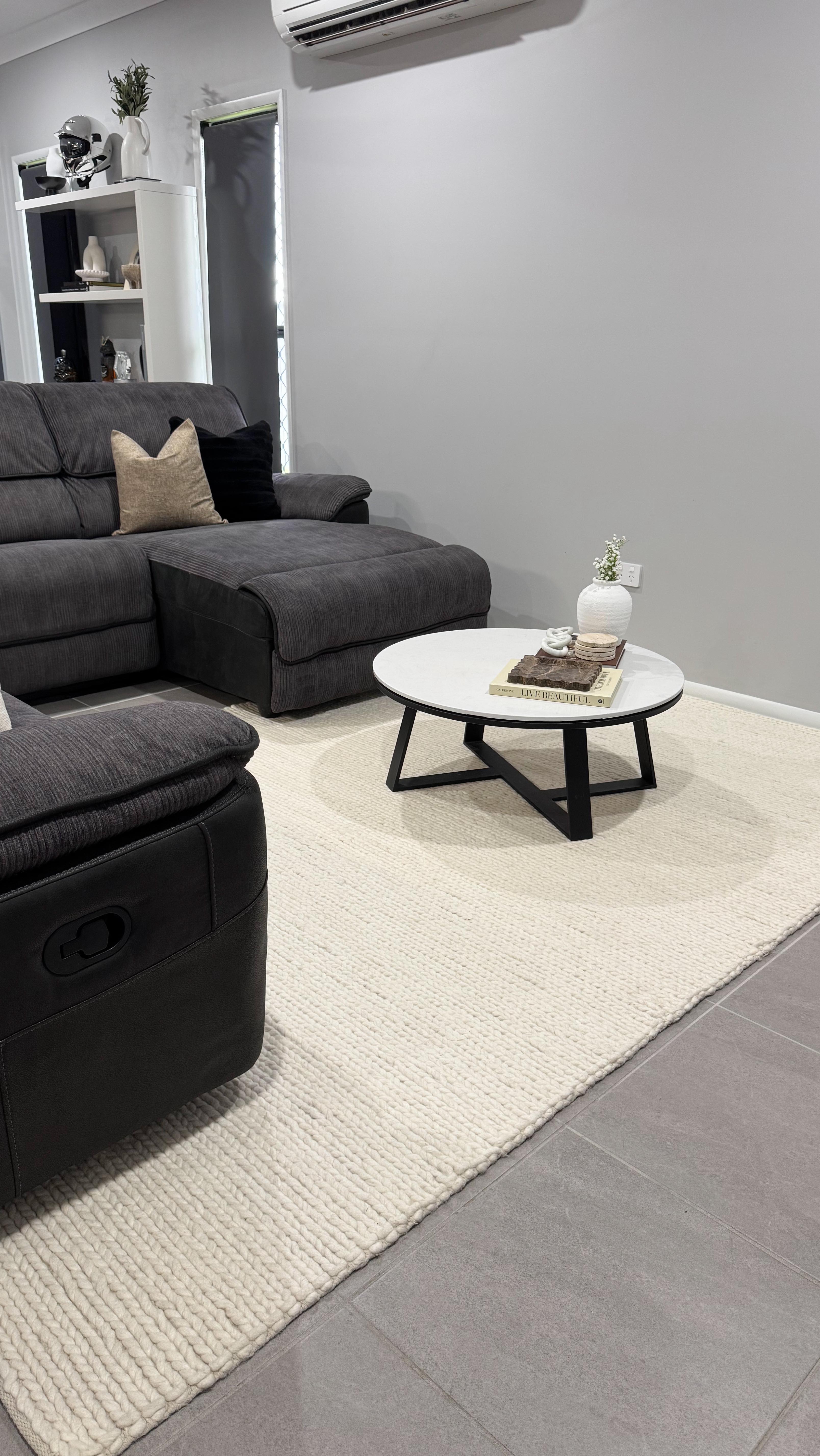 Instagram post by @taylahjaynee for Miss Amara. Caption reads: Living room refresh part 1 🤎

Featuring our brand....