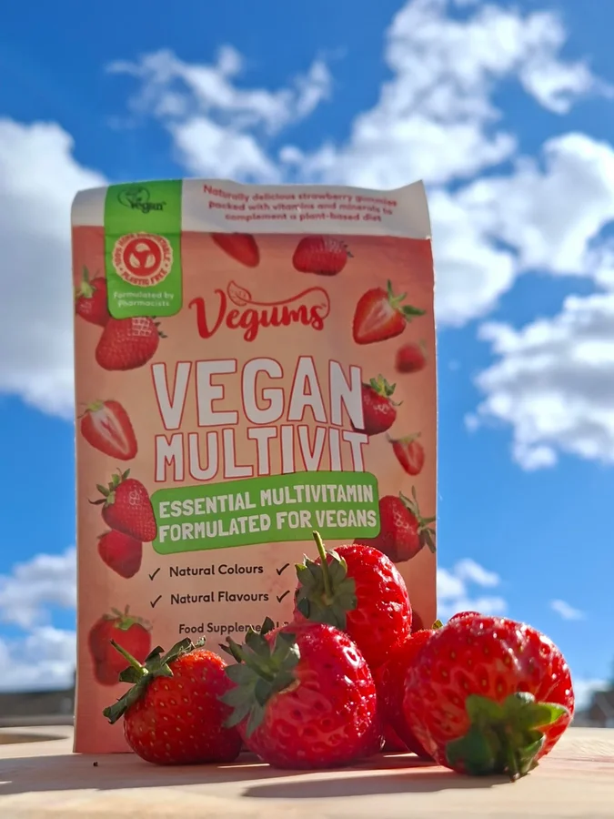 Instagram post by @laus2007 for Vegums. Caption reads: [...] all of their essential vitamins. @vegums....