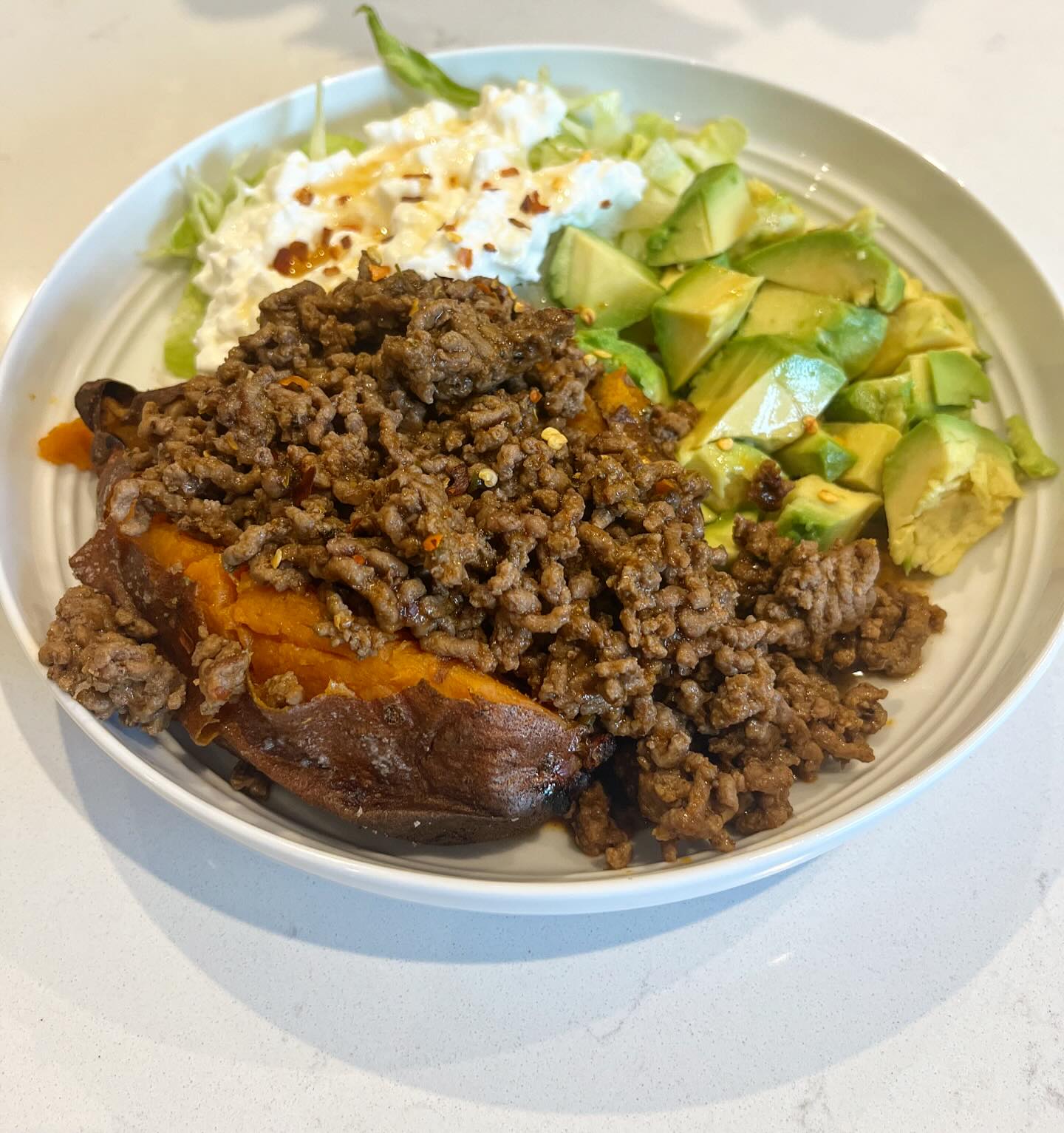 Instagram post by @foodandfitness_kirstylee for Jd Seasonings. Caption reads: ✨ Taco mince, sweet potato and hot honey 🍯 
.
✨....