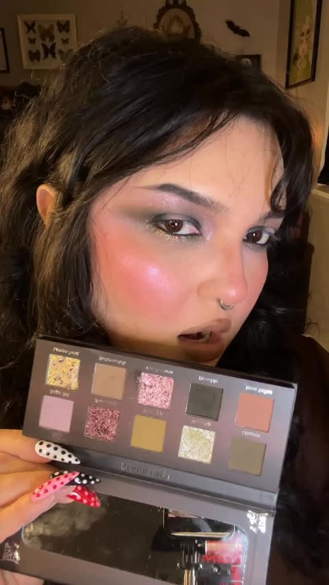 Instagram post by @celestehexe for CBeautyMall. Caption reads: [...] candy puppet palette 🍬🕸️ !!! #cbeautymall....