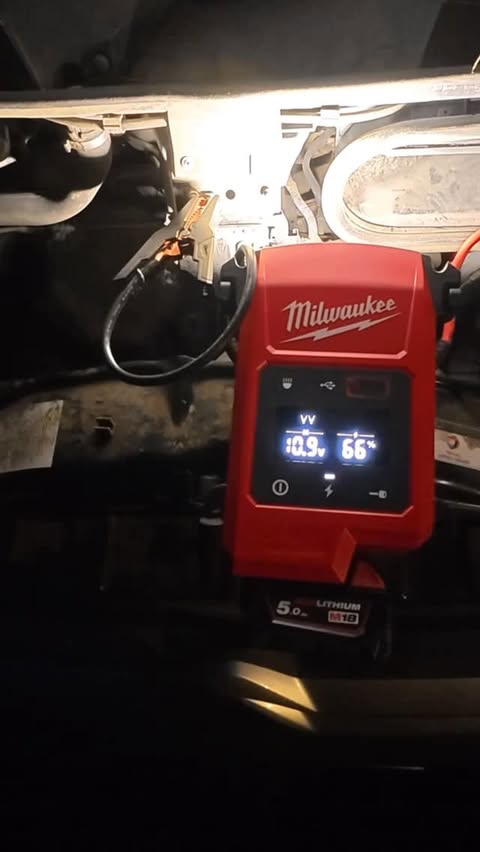 Instagram post by @theowebsterelectrical for Milwaukee Tool. Caption reads: The brand new @milwaukeetool_uk M18 JS200 HOT SHOT....