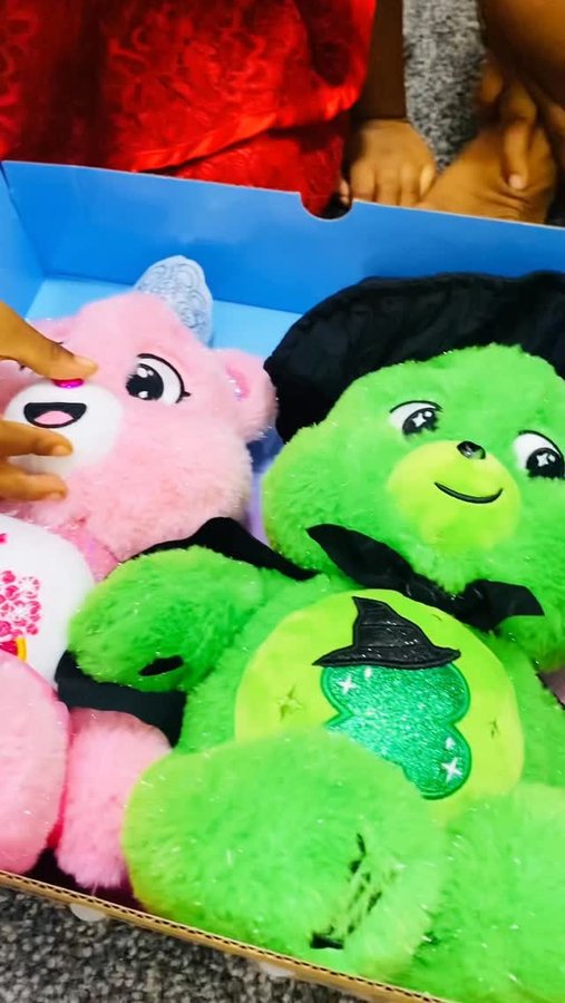 Instagram post by @2kaysisters for Basic Fun!. Caption reads: 💚✨ The girls can’t get enough of the new Wicked....