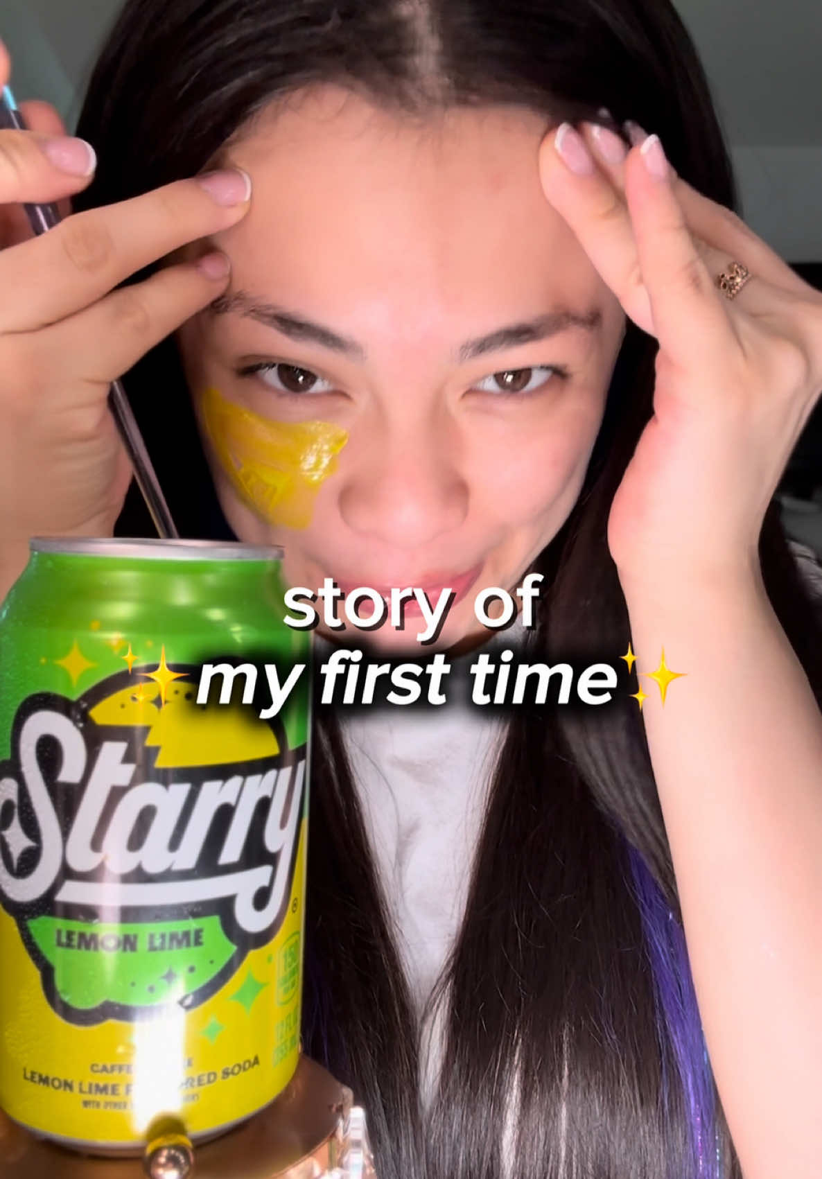 TikTok post by @samanthayve for Starry. Caption reads: #StarryPartner starry gave me bravery telling this....