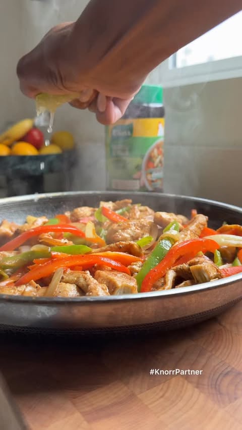 Instagram post by @justaddhotsauce for Knorr US. Caption reads: @knorr is my secret weapon in the kitchen!!....