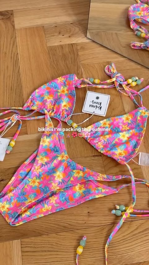 Instagram post by @imhollyfrances for Kulani Kinis. Caption reads: euro summer is calling…. 👙🪸🌸 @kulanikinis are....