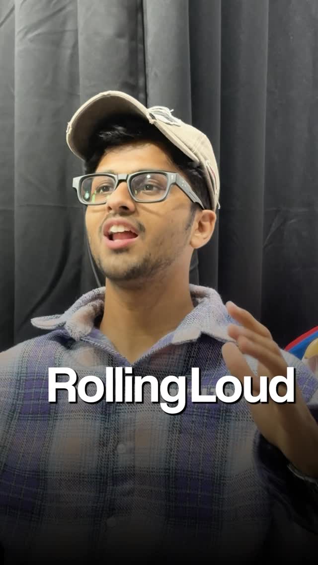 Instagram post by @akshatshahh for Rolling Loud. Caption reads: Rolling Loud India, thank you.  @rollingloudindia....