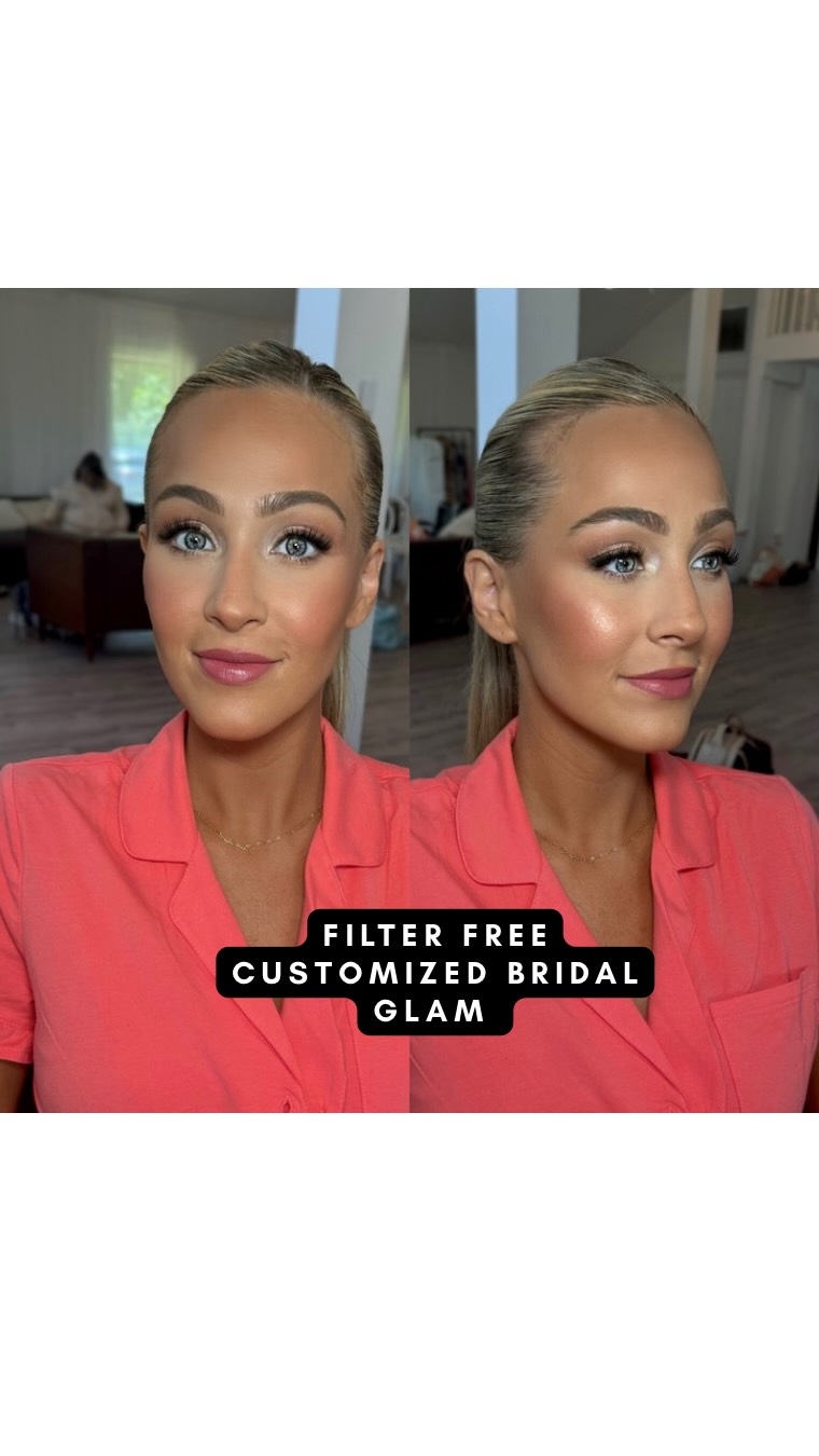 Instagram post by @truebeautybyjoannamarie for Finishing Touch Flawless. Caption reads: FILTER-LIKE WEDDING MAKEUP 💍💄 SAVE & SHARE W/ a....
