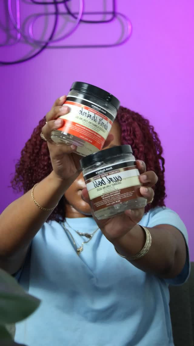 Instagram post by @_kiraforeva for Aunt Jackie's Curls & Coils. Caption reads: Aunt Jackie’s will ALWAYS be a staple in my hair....