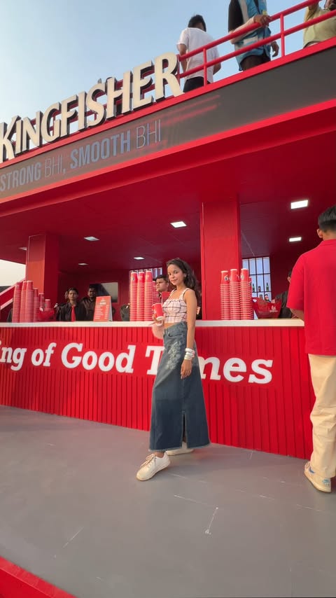 Instagram post by @aachaljain_07 for Kingfisher. Caption reads: [...] crazy energy, and of course a chilled....