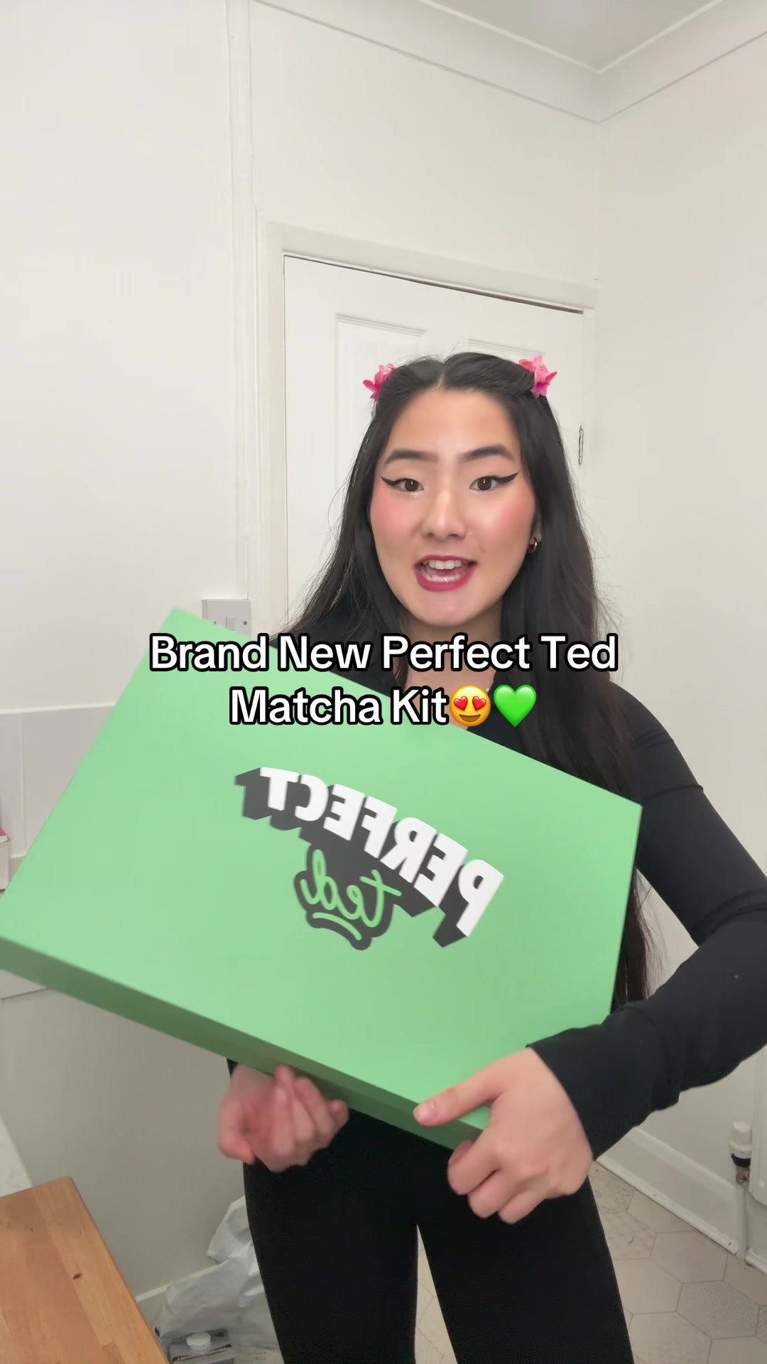 TikTok post by @xkellywongx for PerfectTed. Caption reads: omg how exciting!!! always wanted my own matcha....