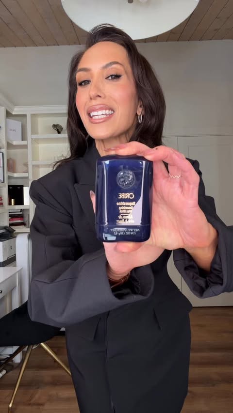 Instagram post by @cherylburke for Oribe. Caption reads: [...] and this is my secret weapon — the Oribe....