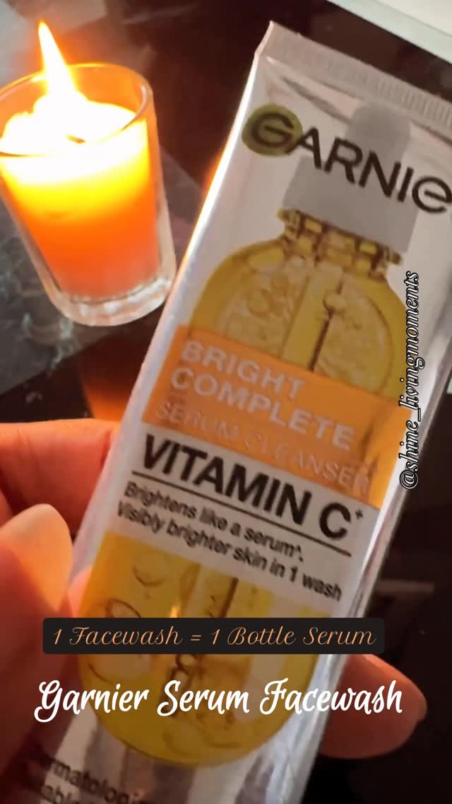 Instagram post by @shine_livingmoments for Smytten. Caption reads: Glow up your skin in one wash,

@garnierindia....