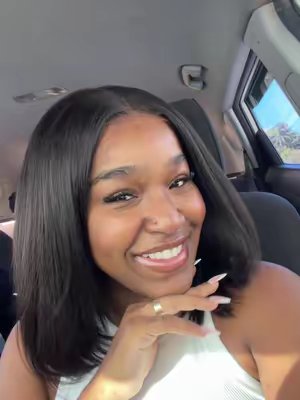 TikTok post by @queeniebosscharless for Wigfever. Caption reads: @WigFever Hair with this glueless 9x6 T-Part Bob....