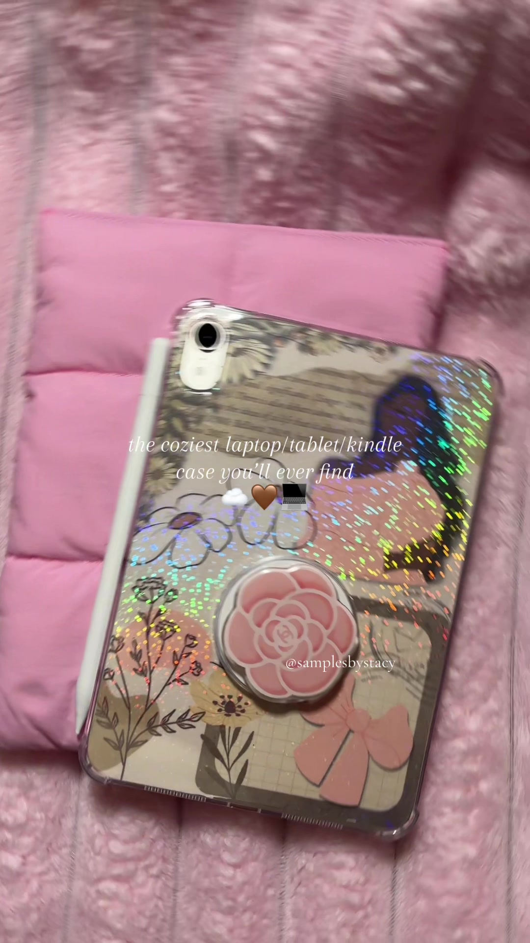 TikTok post by @sampleswithstacy for Comfyable. Caption reads: [...] #laptop #case #viral @apple Thank you,....