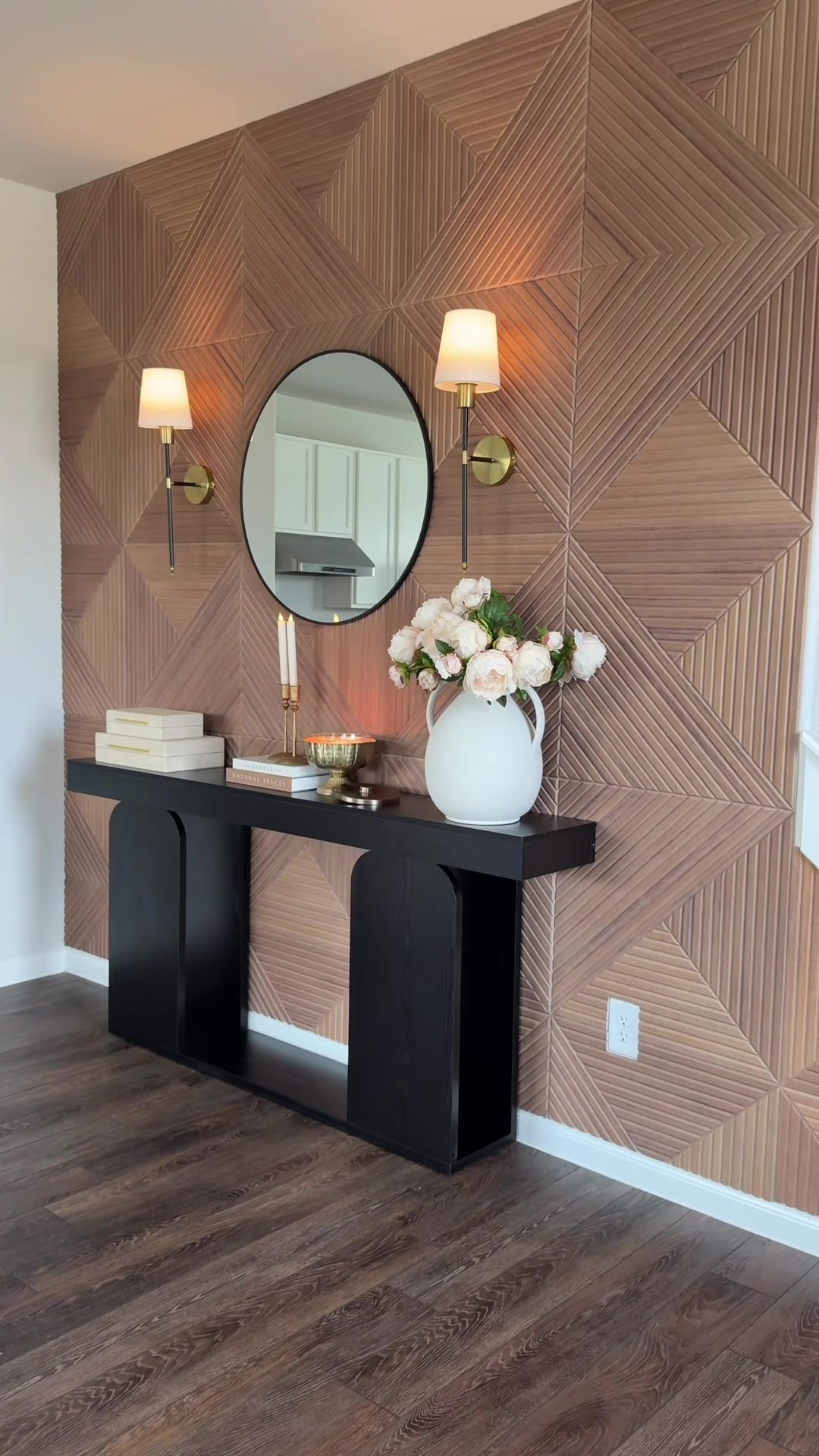 TikTok post by @theaestheticsideofhomes for O-Cedar. Caption reads: [...] me the custom look I wanted, and my @O-Cedar....