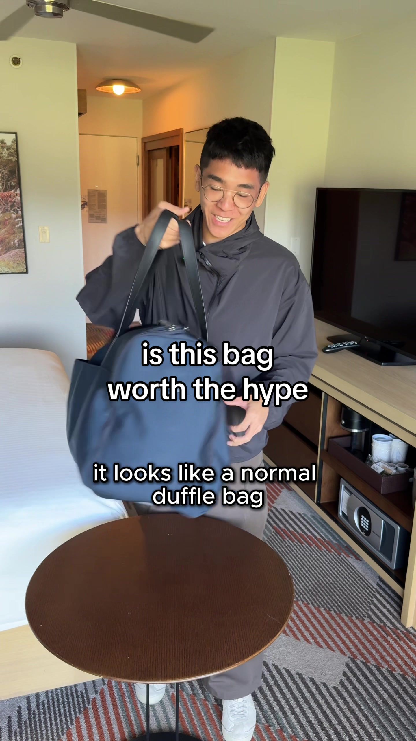 TikTok post by @andrewpolo_ for Away. Caption reads: #awaypartner didn’t understand the [...].