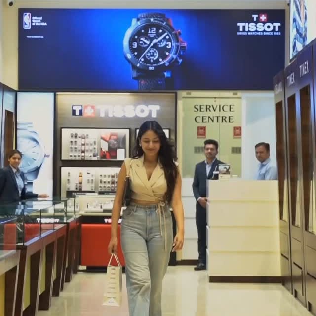Instagram post by @aakanksha1999 for TISSOT. Caption reads: Walked into Just In Time @justintime.watches to....
